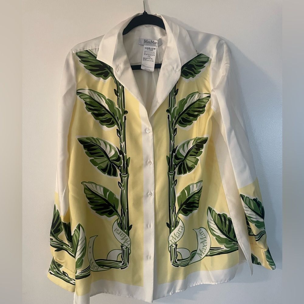 MAX MARA ❤️🔥shirt!❤️🔥❤️🔥❤️🔥100%Silk! - Picture 5 of 9